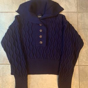 Rachel Comey navy blue cotton sweater prep anthro!